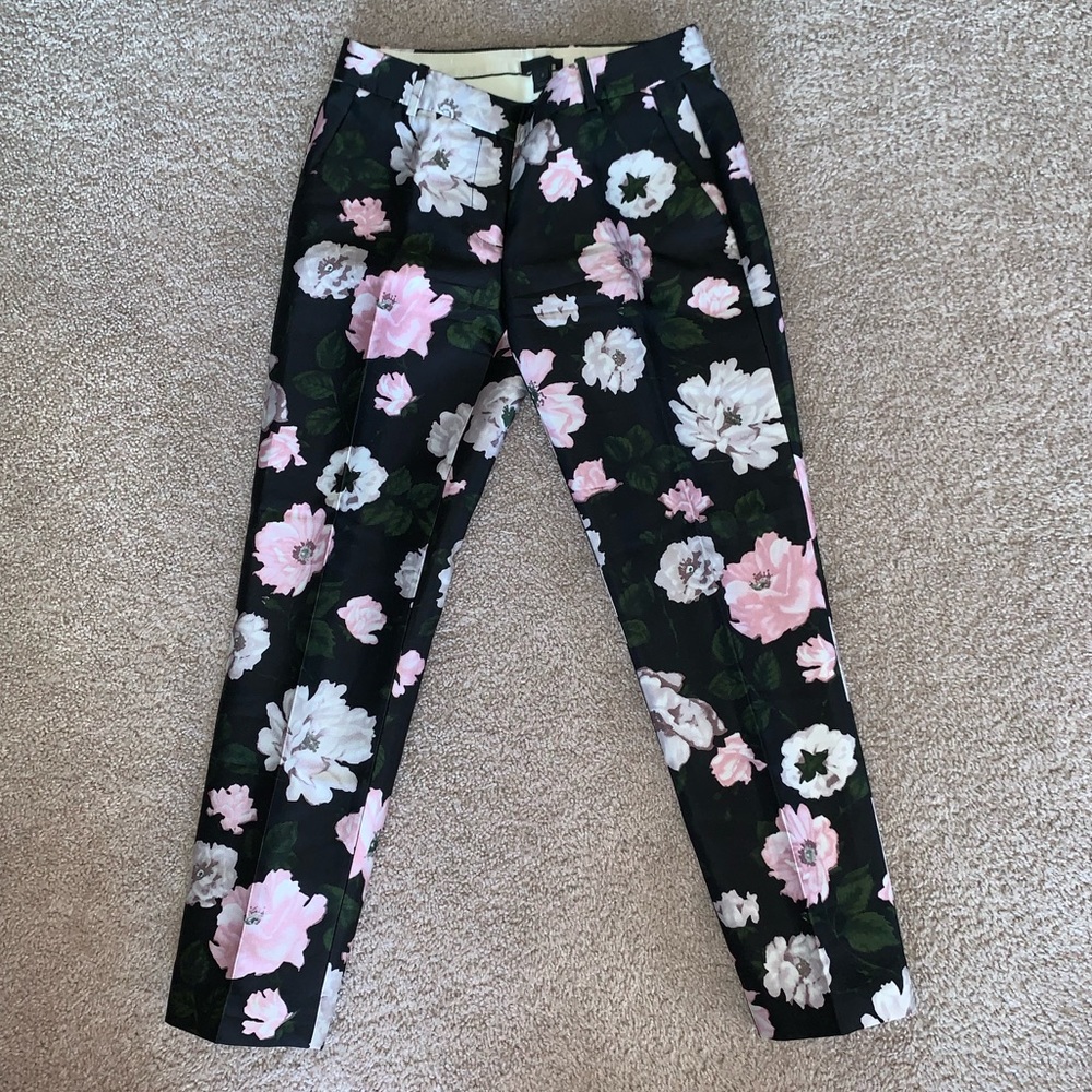 J. Crew Collection Midnight Floral Pant